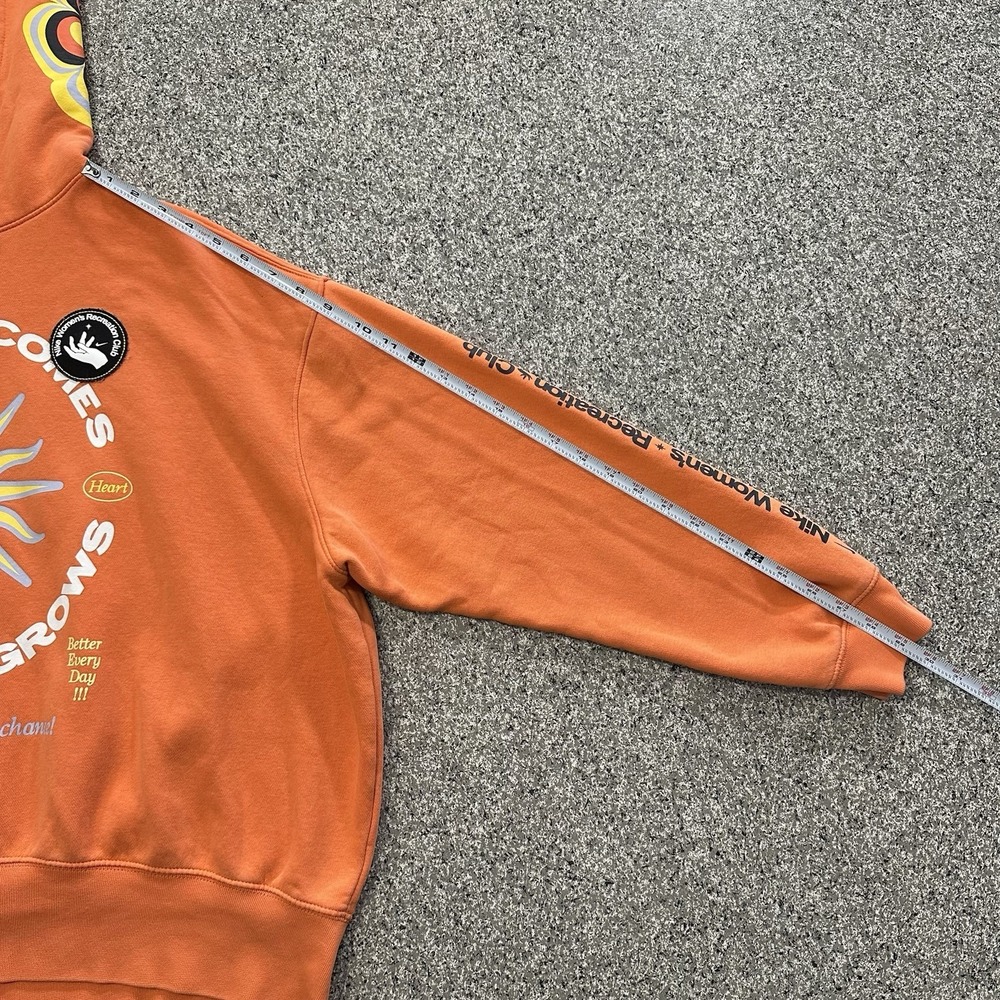 Nike Hoodie Womens XL Orange Recreation Club Pullover Better Everyday CPFM Sun - Picture 11 of 12